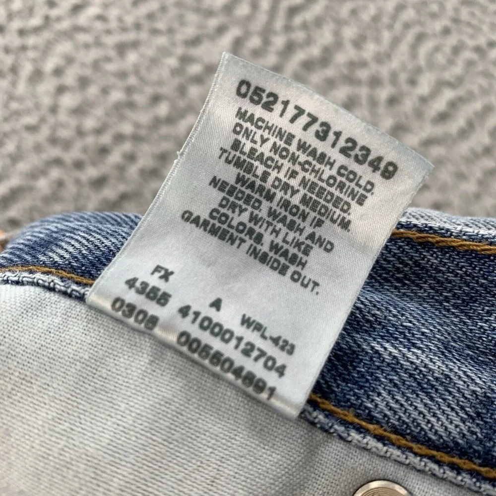 Levis 550 Jeans Mens 34x28* Blue Straight Washed Denim Pants 90s Baggy Skate Y2K